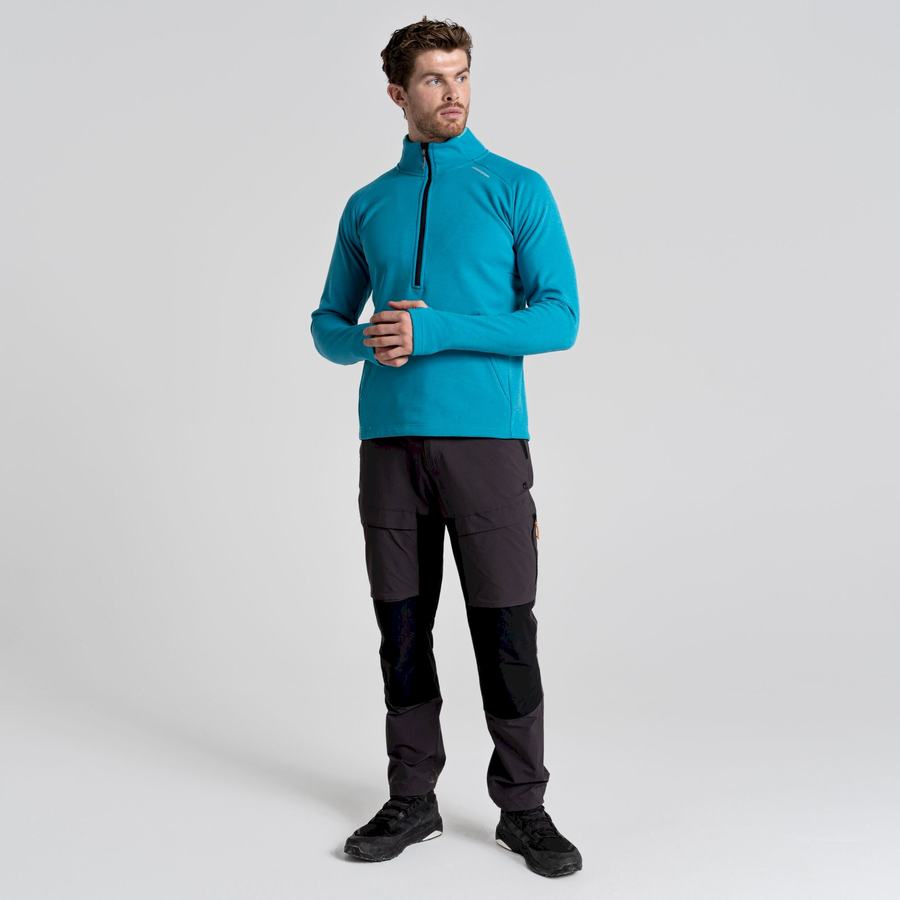 Craghoppers Dynamic Pro Half Zip Men's Sweaters Blue | YUA4662HP