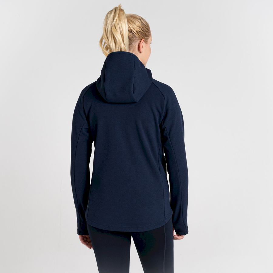 Craghoppers Dynamic Pro Hooded Women's Sweaters Blue Navy | QCV4333BO