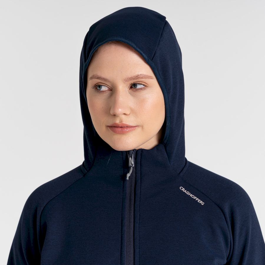 Craghoppers Dynamic Pro Hooded Women's Sweaters Blue Navy | QCV4333BO