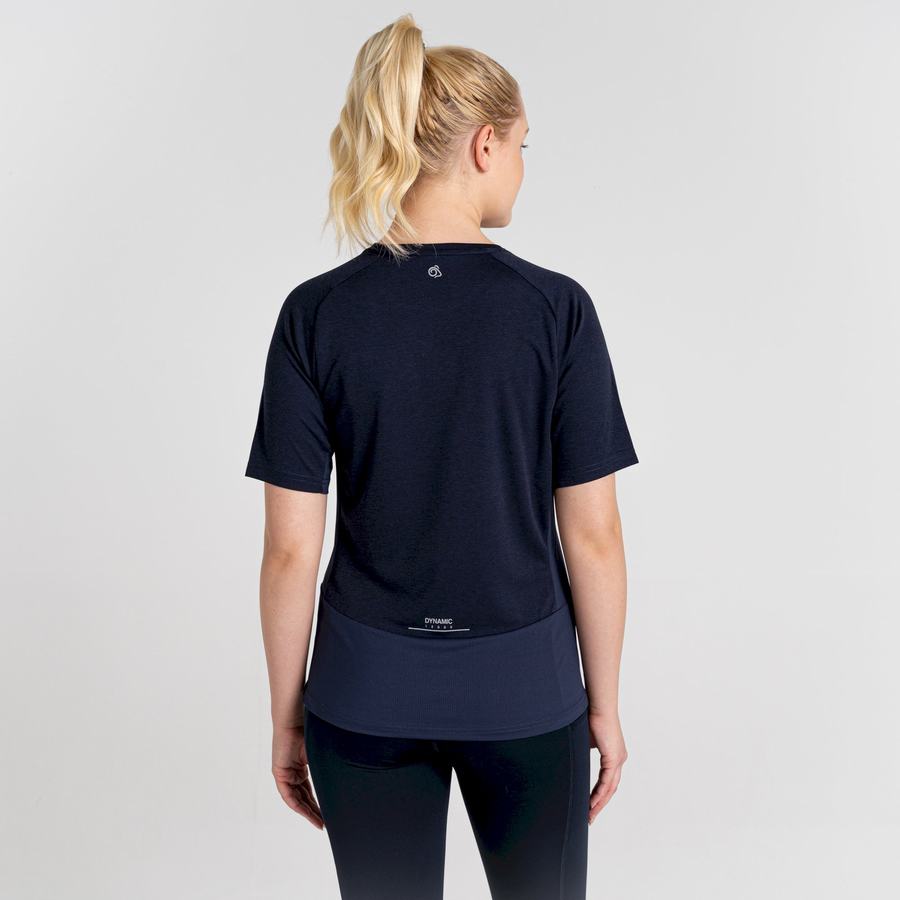 Craghoppers Dynamic Pro Short Sleeve Women's T-Shirts Blue Navy | BTM3013WQ