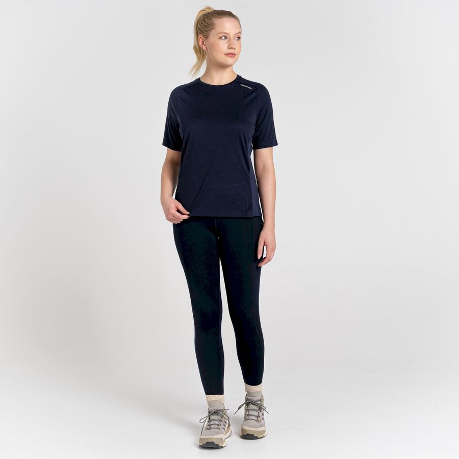 Craghoppers Dynamic Pro Short Sleeve Women's T-Shirts Blue Navy | BTM3013WQ