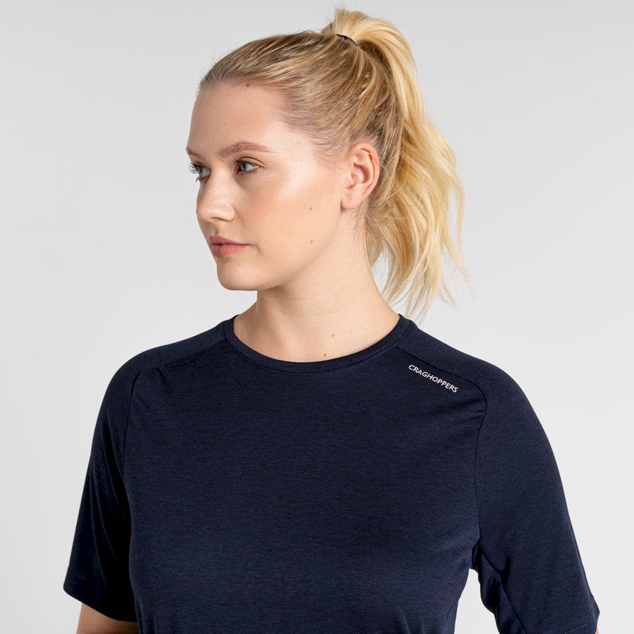 Craghoppers Dynamic Pro Short Sleeve Women's T-Shirts Blue Navy | BTM3013WQ