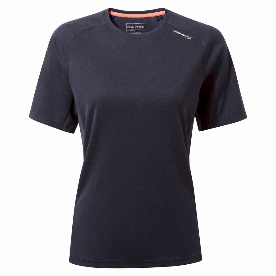 Craghoppers Dynamic Pro Short Sleeve Women's T-Shirts Blue Navy | BTM3013WQ