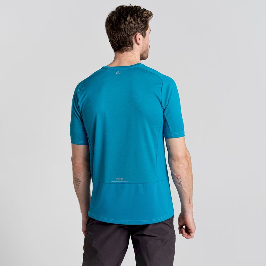 Craghoppers Dynamic Pro Short Sleeved Men's T-Shirts Blue | HPA1476HO