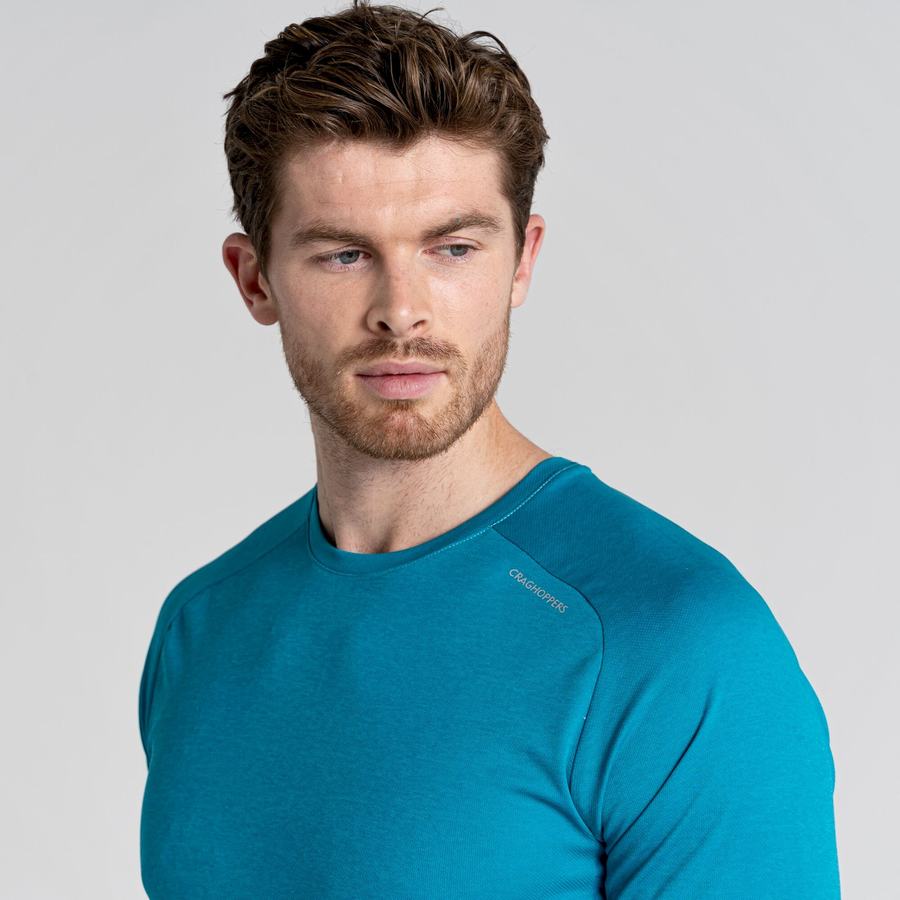 Craghoppers Dynamic Pro Short Sleeved Men's T-Shirts Blue | HPA1476HO