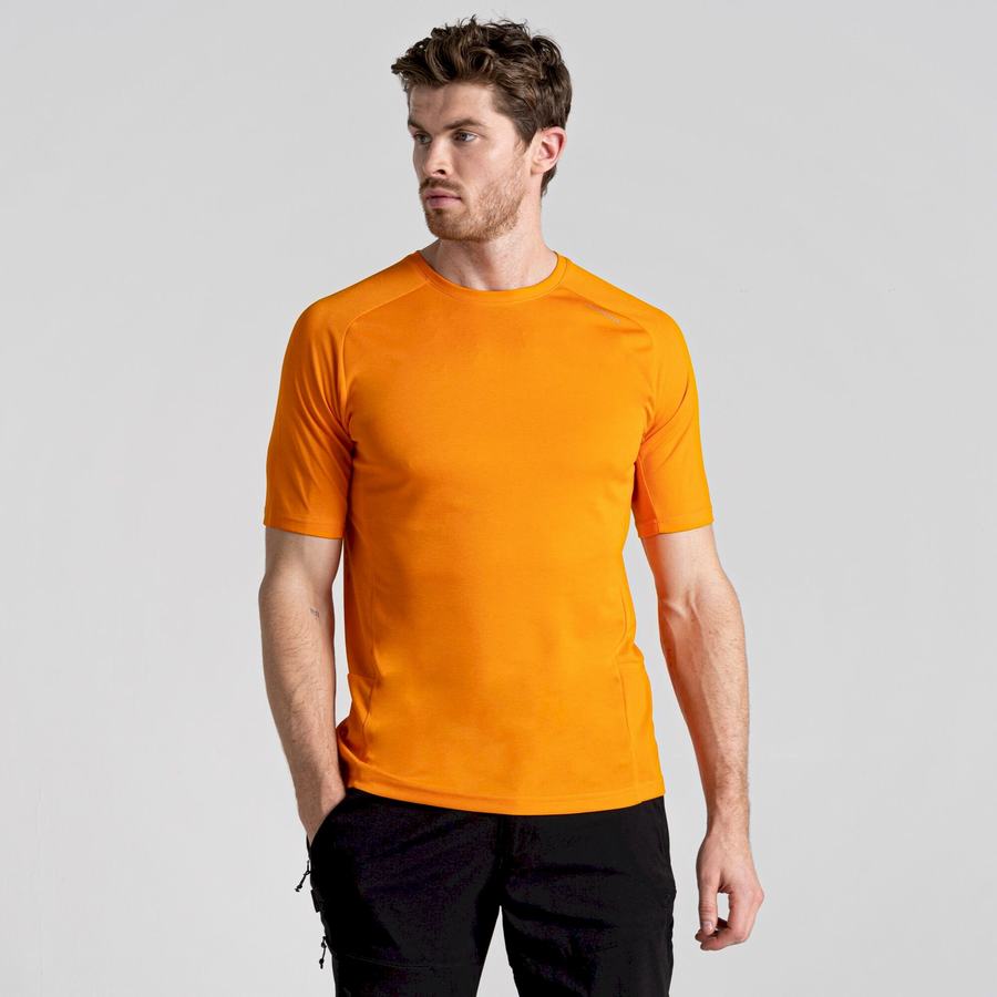 Craghoppers Dynamic Pro Short Sleeved Men's T-Shirts Orange | TEH3123YQ