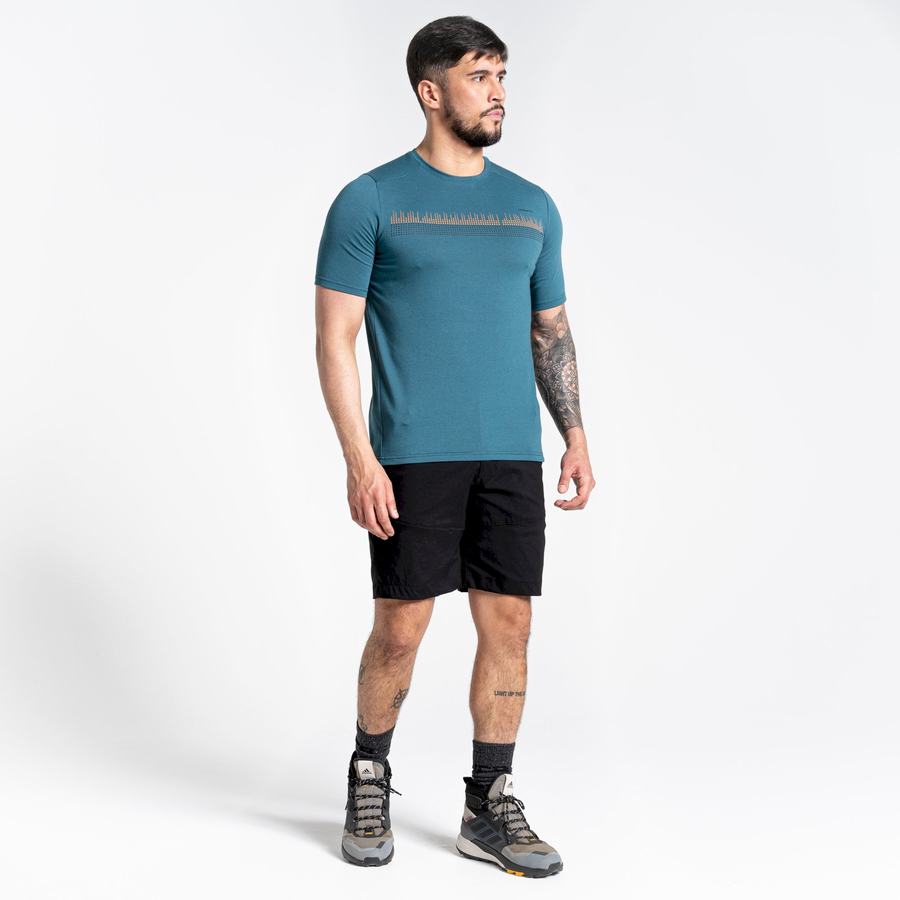 Craghoppers Dynamic Short Sleeved Men's T-Shirts Green | MZB9950QY