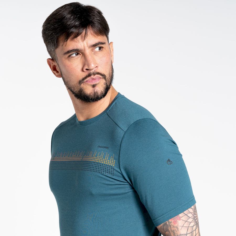 Craghoppers Dynamic Short Sleeved Men's T-Shirts Green | MZB9950QY