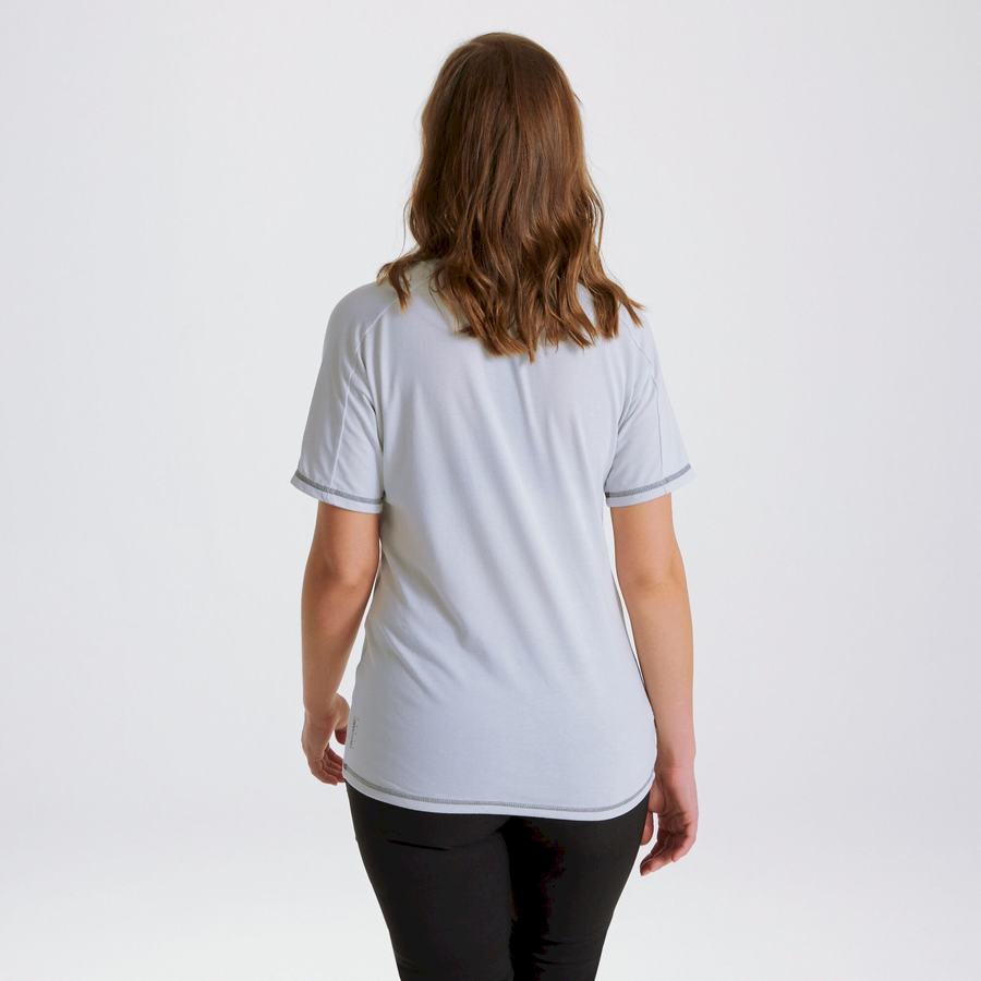 Craghoppers Dynamic Short Sleeved Women's T-Shirts Grey | TOM686YL