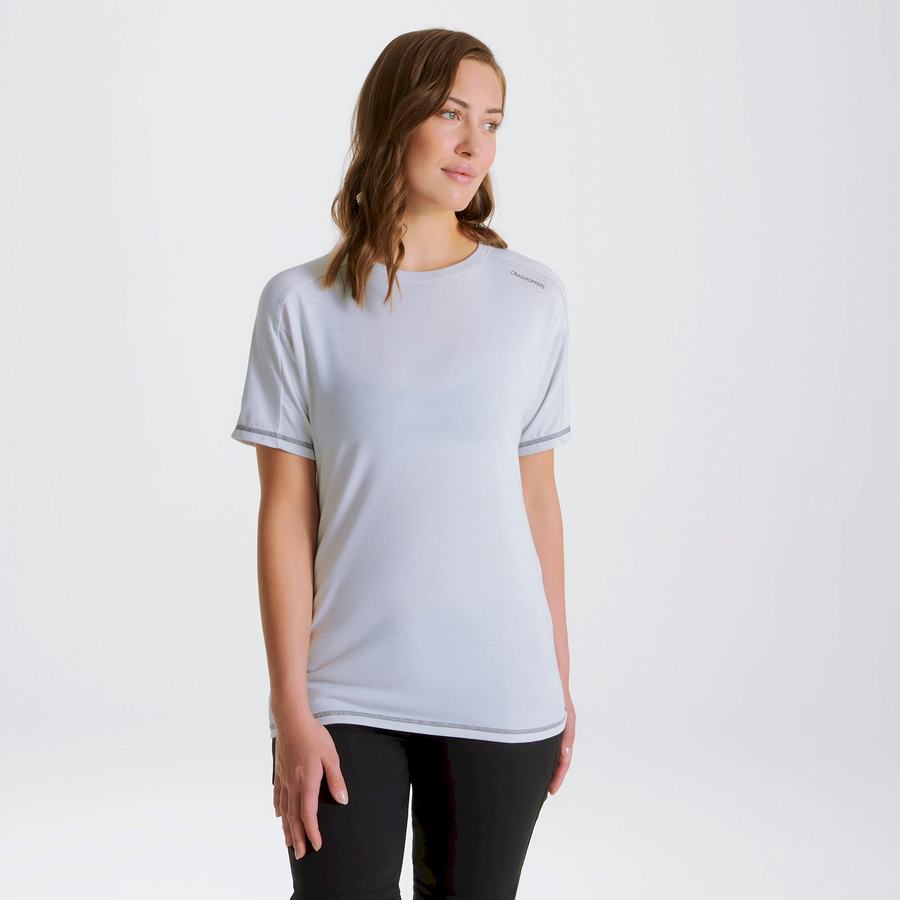 Craghoppers Dynamic Short Sleeved Women's T-Shirts Grey | TOM686YL