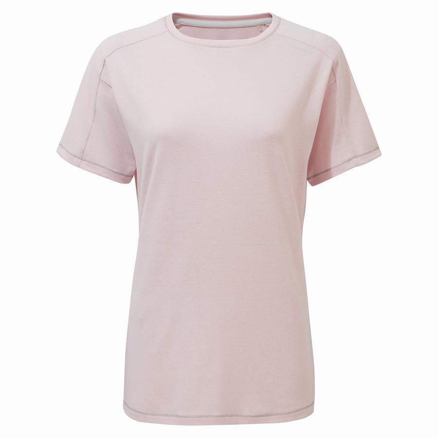 Craghoppers Dynamic Short Sleeved Women's T-Shirts Pink | YMI6516BU