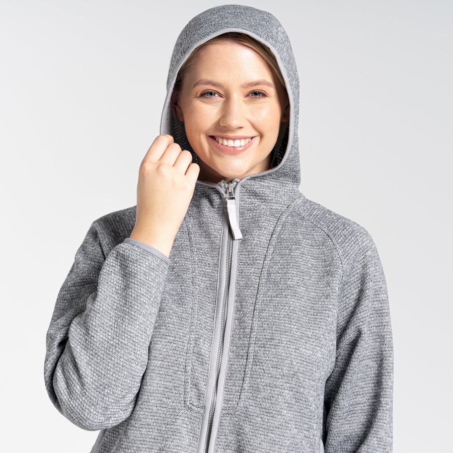 Craghoppers Elena Hooded Women's Sweaters Grey | PSV8095MU