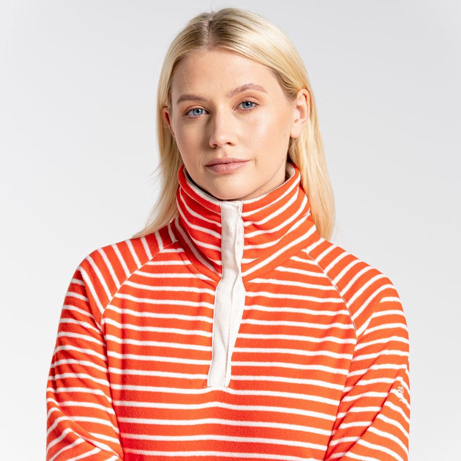 Craghoppers Ella Overhead Women's Sweaters Orange Stripes | FJT5636YB