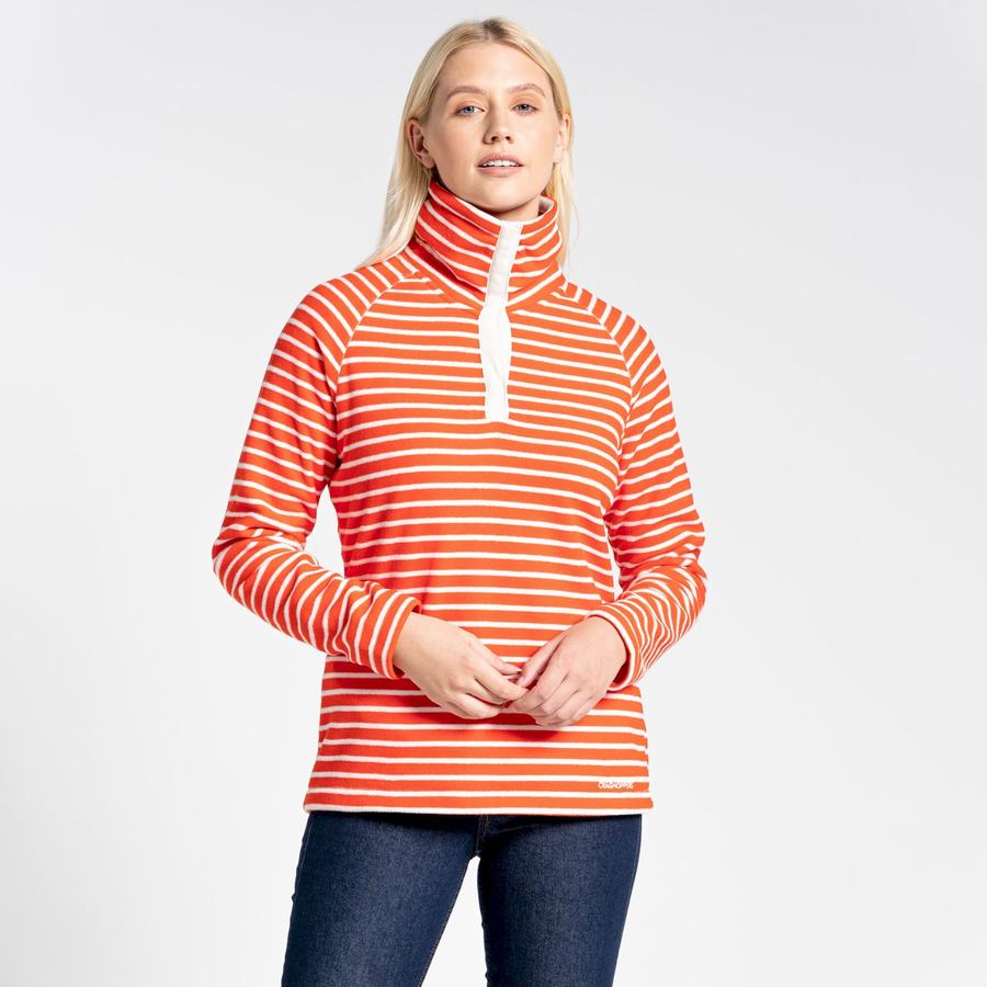 Craghoppers Ella Overhead Women's Sweaters Orange Stripes | FJT5636YB