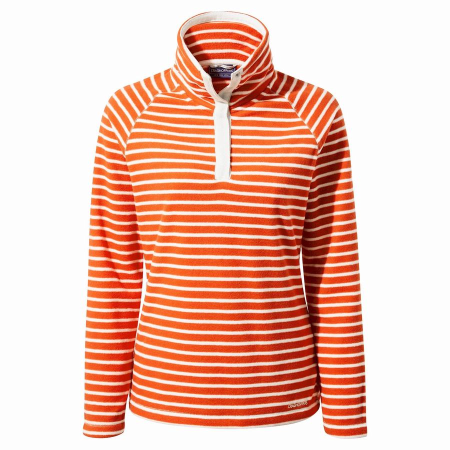 Craghoppers Ella Overhead Women\'s Sweaters Orange Stripes | FJT5636YB