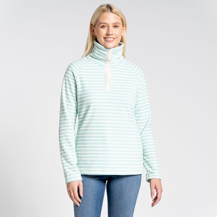 Craghoppers Ella Overhead Women's Sweaters Green Stripes | JEV913BN