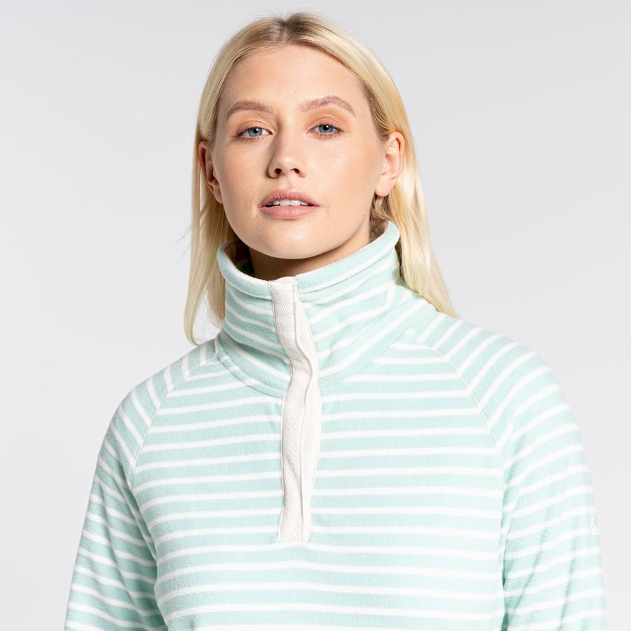 Craghoppers Ella Overhead Women's Sweaters Green Stripes | JEV913BN