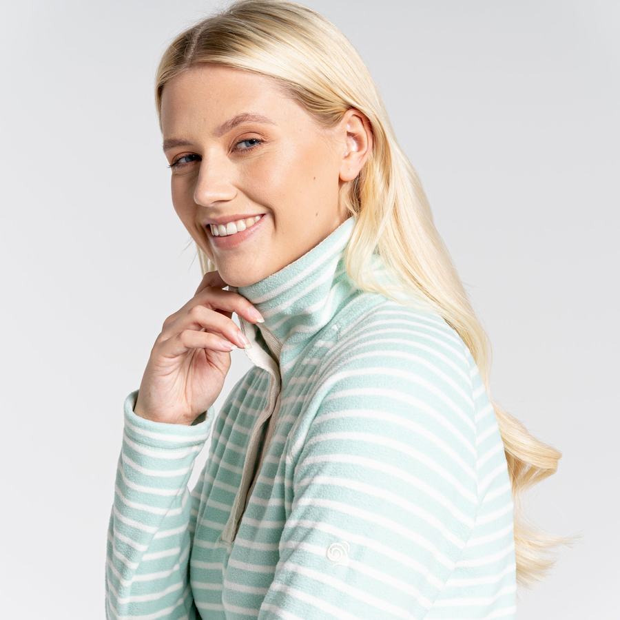 Craghoppers Ella Overhead Women's Sweaters Green Stripes | JEV913BN