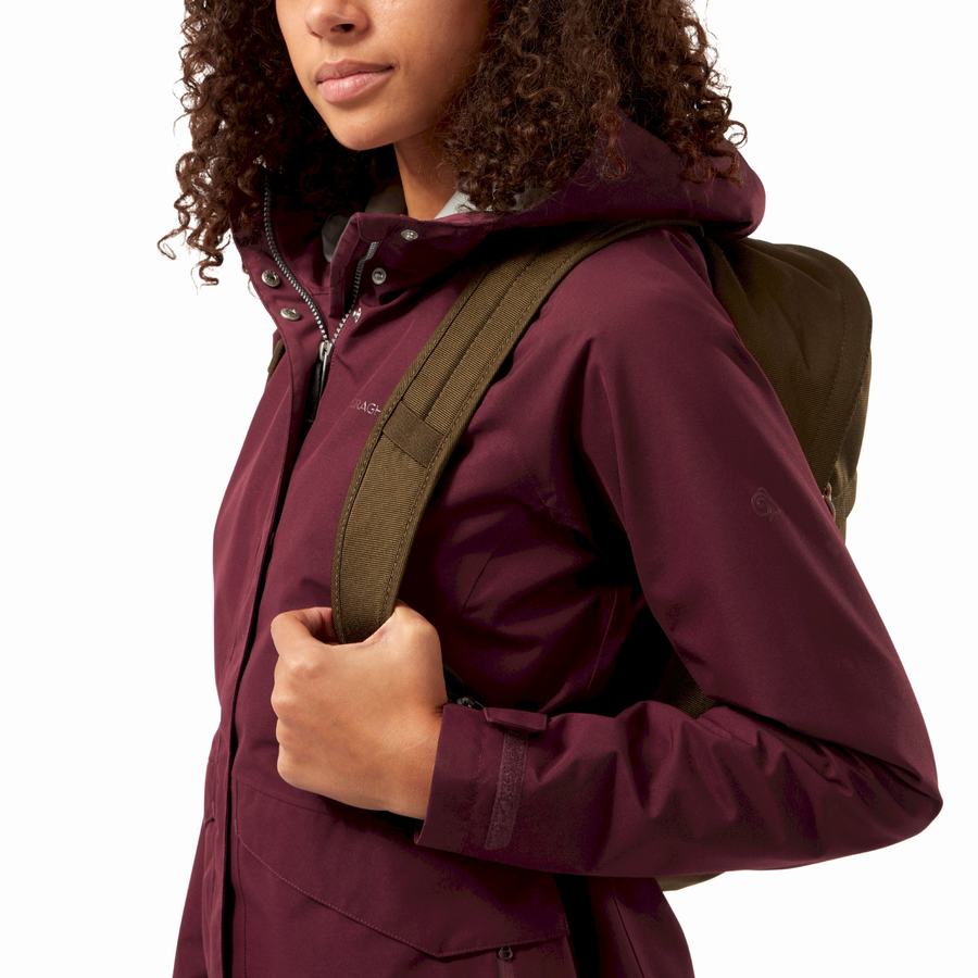 Craghoppers Ellis GORE-TEX Women's Jackets Deep Red | PIY6078BS