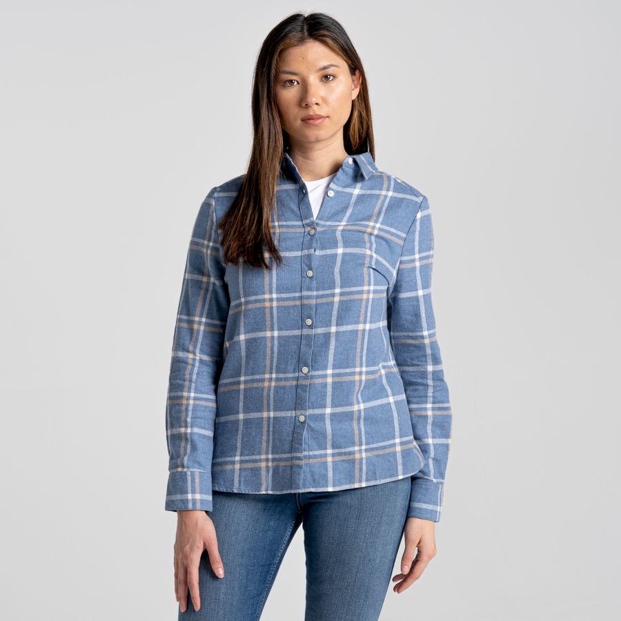 Craghoppers Emie Long Sleeved Women's Shirts Blue | QIA173SN