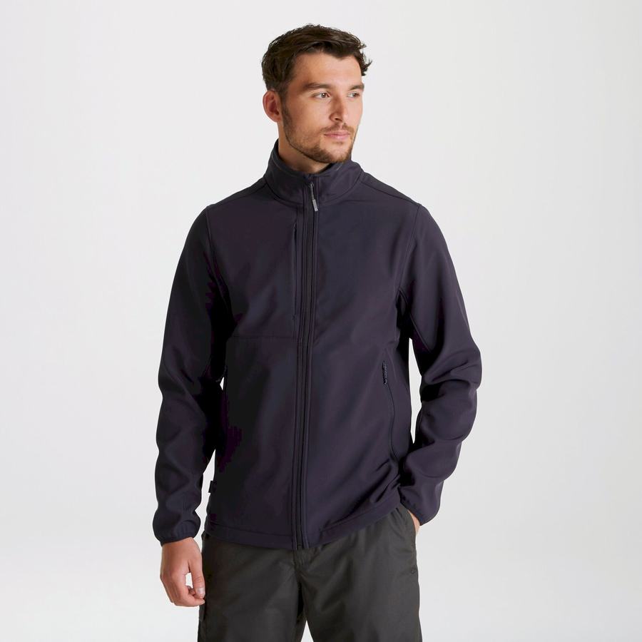 Craghoppers Expert Basecamp Softshell Men's Jackets Navy | NWX9379ZR