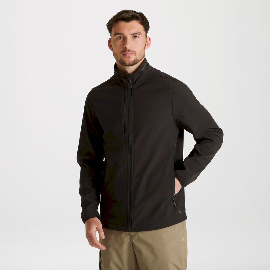 Craghoppers Expert Basecamp Softshell Men's Jackets Black | YRT2461GE