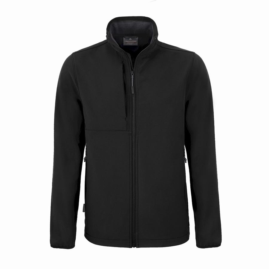 Craghoppers Expert Basecamp Softshell Men\'s Jackets Black | YRT2461GE