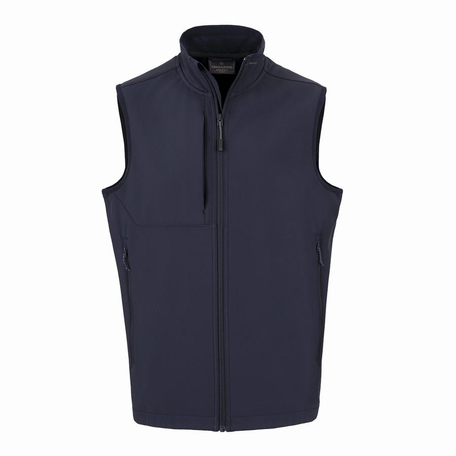 Craghoppers Expert Basecamp Softshell Vest Men\'s Gilets Navy | XKF2642YU