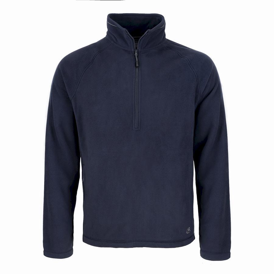 Craghoppers Expert Corey 200 Half Zip Men\'s Sweaters Navy | SZR5630BI