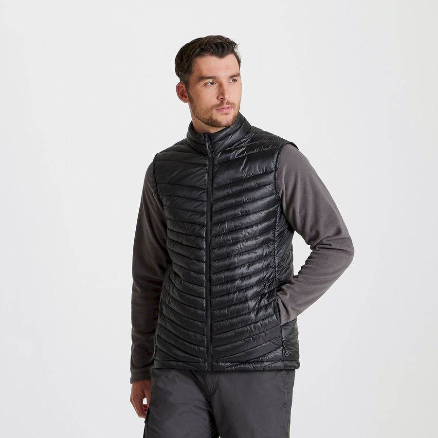 Craghoppers Expert Expolite Thermal Vest Men's Gilets Black | VJP2466QJ