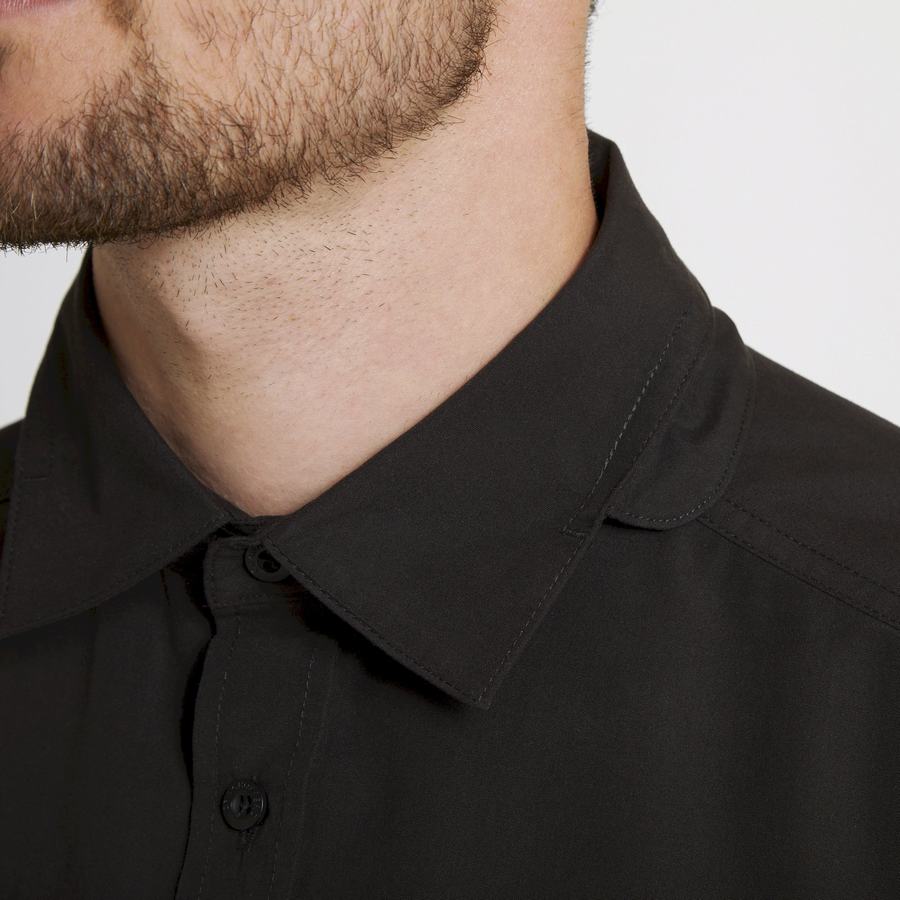 Craghoppers Expert Kiwi Long Sleeved Men's Shirts Black | XBN2715SR