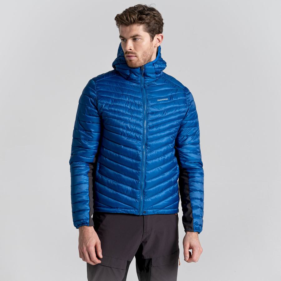 Craghoppers ExpoLite Insulated Hooded Men's Jackets Blue | CYJ6334GG