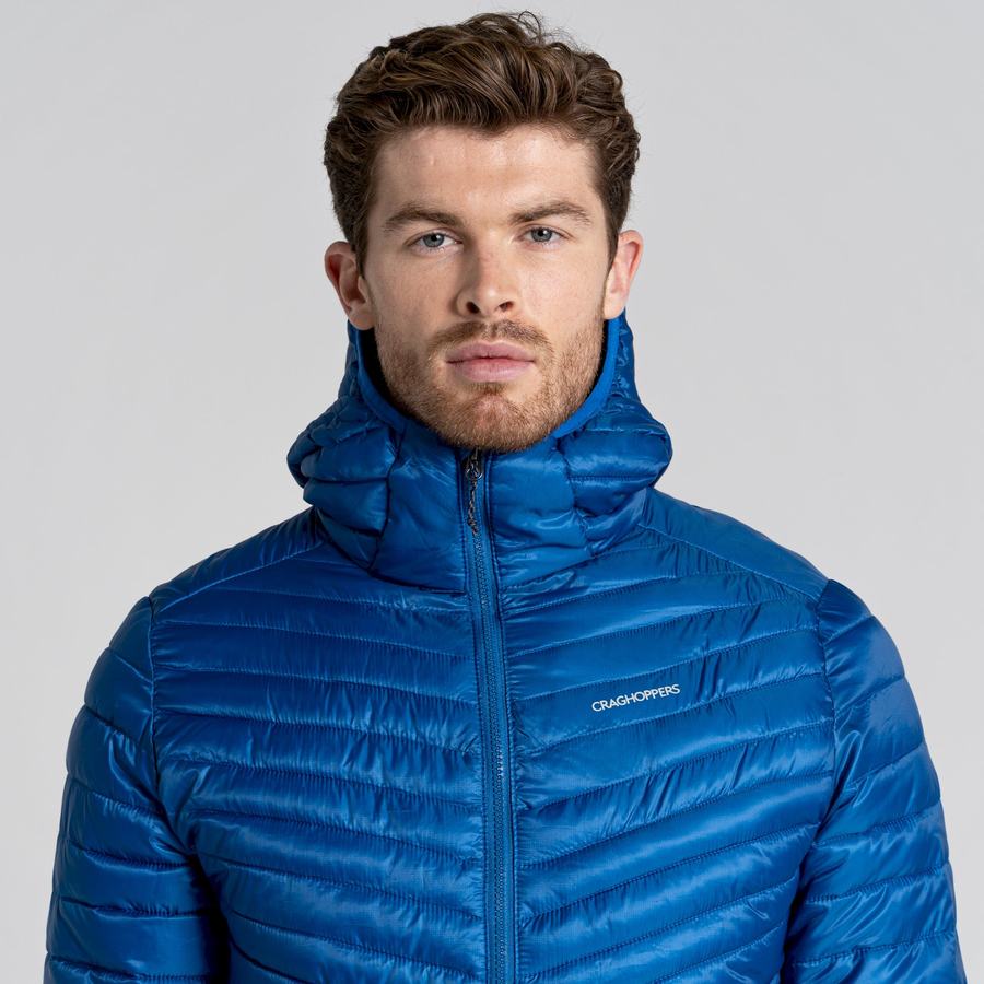 Craghoppers ExpoLite Insulated Hooded Men's Jackets Blue | CYJ6334GG