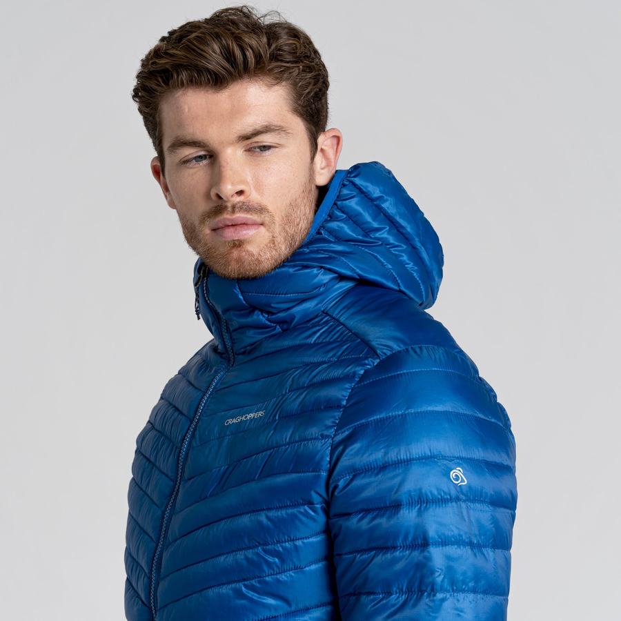 Craghoppers ExpoLite Insulated Hooded Men's Jackets Blue | CYJ6334GG