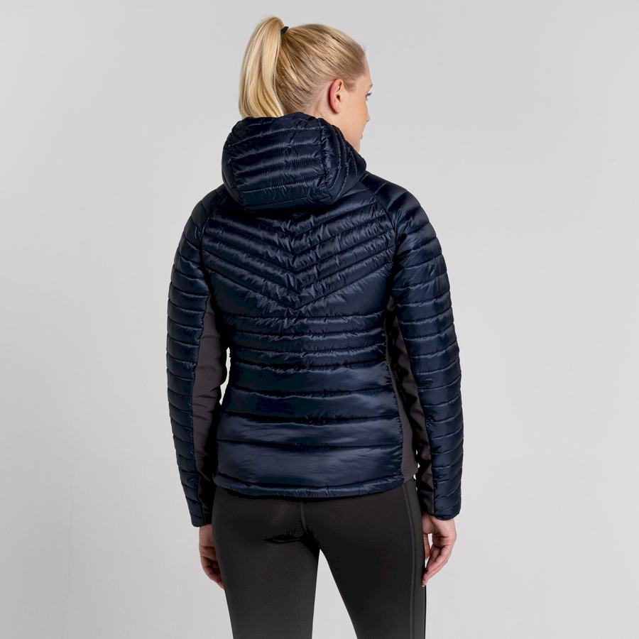 Craghoppers ExpoLite Insulated Hooded Women's Jackets Blue Navy | VLT51SG