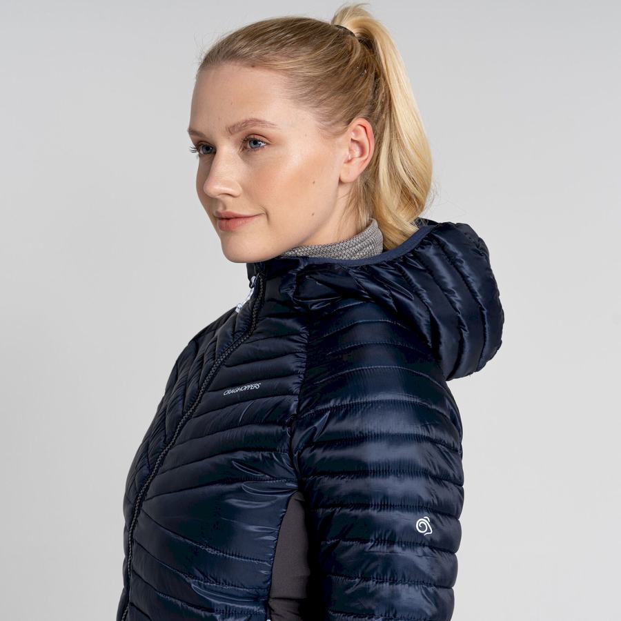 Craghoppers ExpoLite Insulated Hooded Women's Jackets Blue Navy | VLT51SG