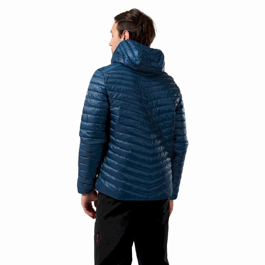 Craghoppers Insulated ExpoLite Hooded Men's Jackets Navy Blue | IRW7731EQ