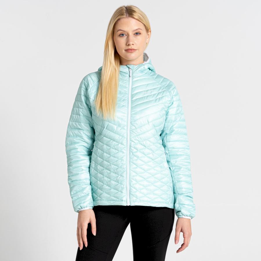 Craghoppers Insulated ExpoLite Hooded Women's Jackets Green | MNE9354SY