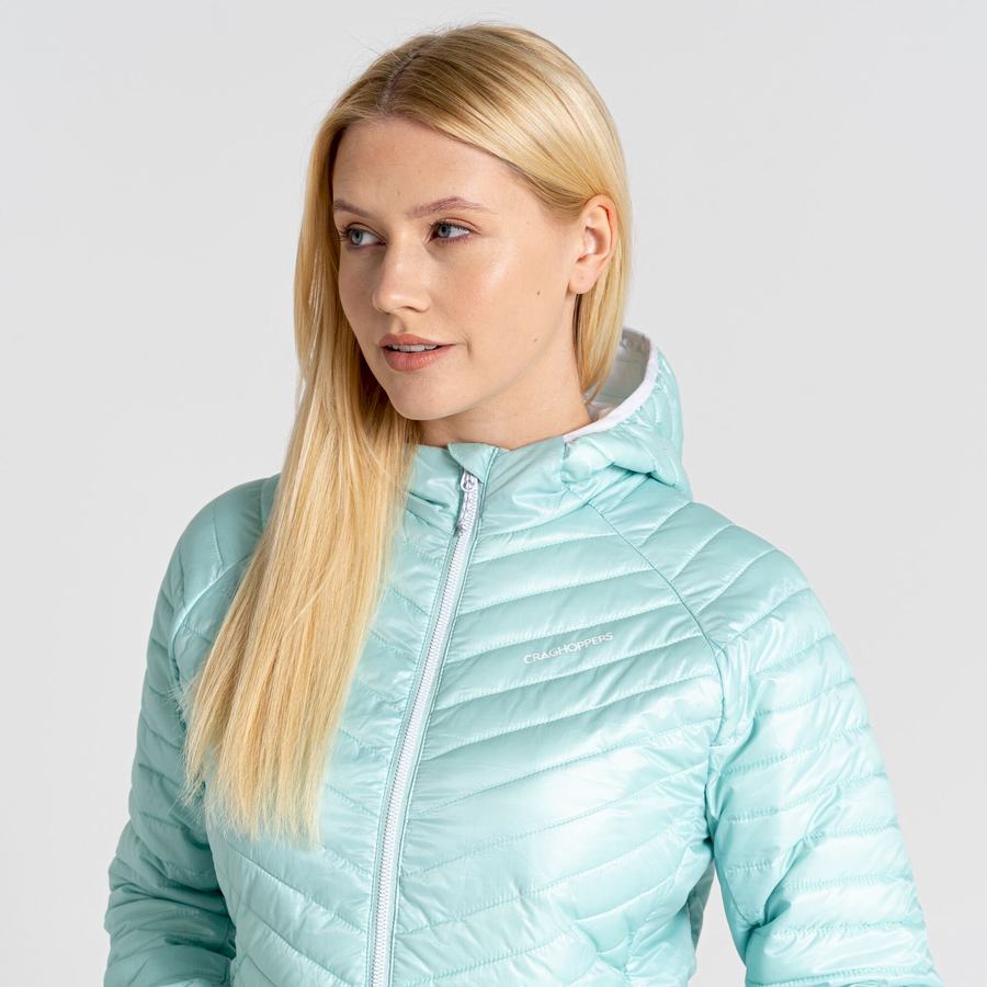 Craghoppers Insulated ExpoLite Hooded Women's Jackets Green | MNE9354SY