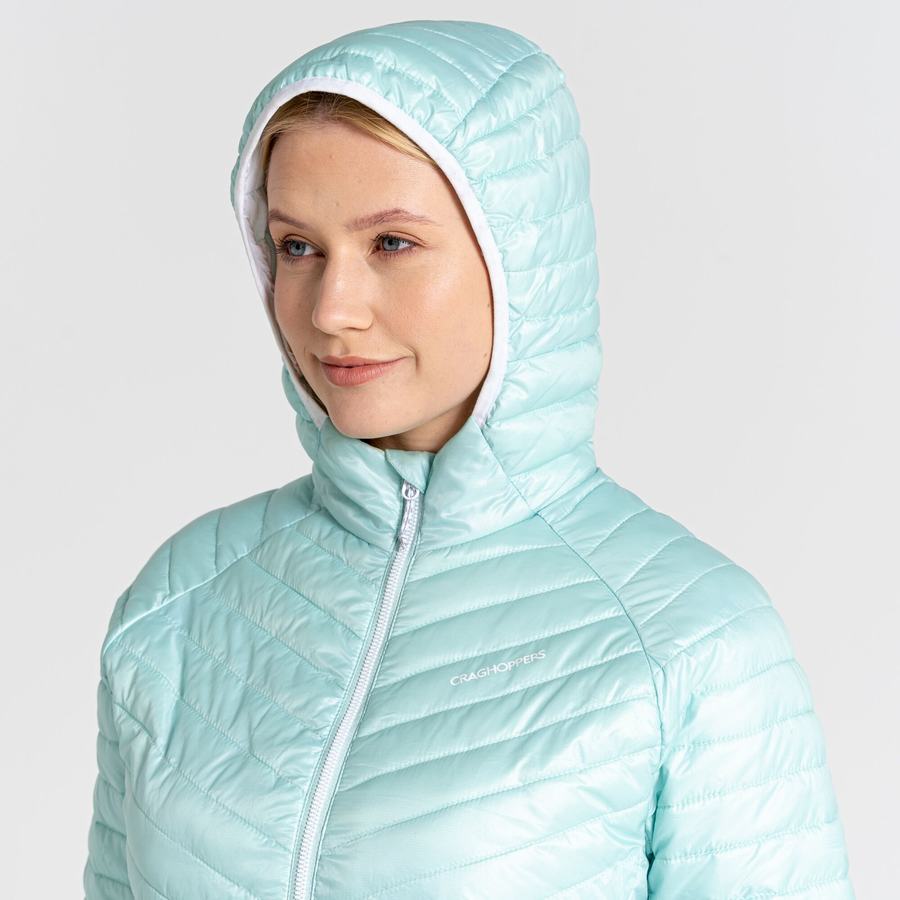 Craghoppers Insulated ExpoLite Hooded Women's Jackets Green | MNE9354SY