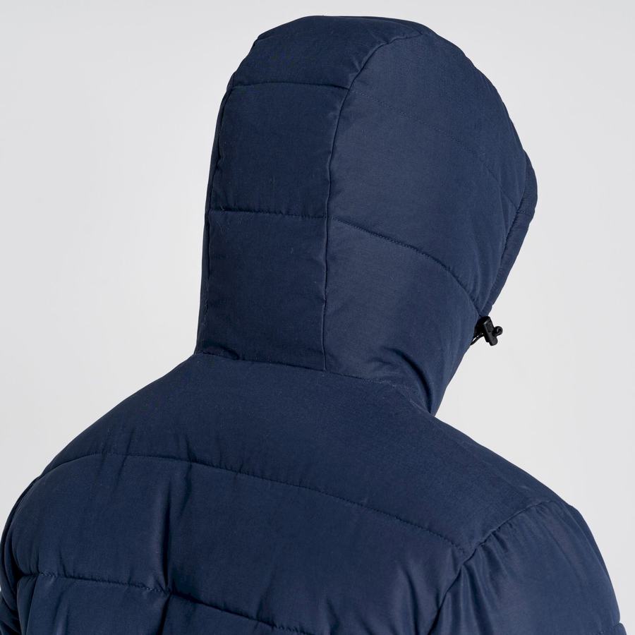 Craghoppers Insulated Trillick Downhike Hooded Men's Jackets Navy Dark Blue | WQK1086TD