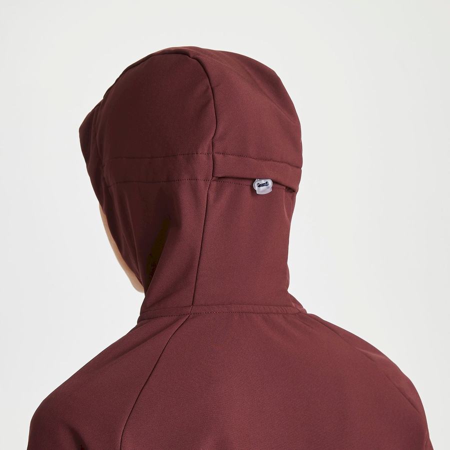 Craghoppers Kalti Weatherproof Hooded Women's Jackets Dark Red | GWU6924FZ