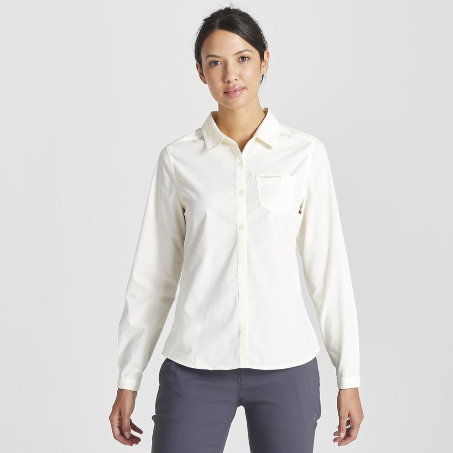 Craghoppers Kiwi II Long Sleeved Women's Shirts Light Blue | ILA5224BR