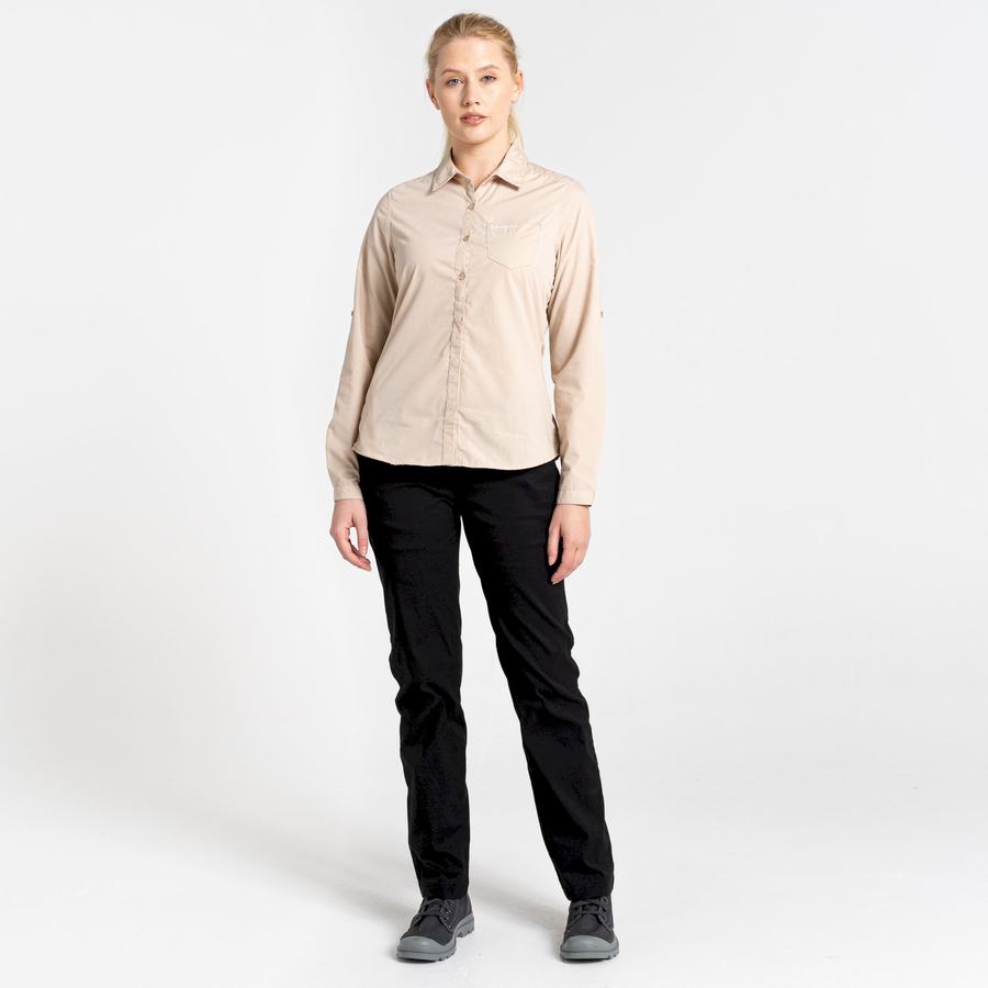 Craghoppers Kiwi II Long Sleeved Women's Shirts Brown | JAR5731BT