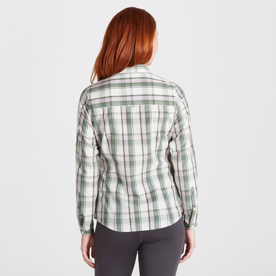 Craghoppers Kiwi II Long Sleeved Women's Shirts Olive | NXU7186PL