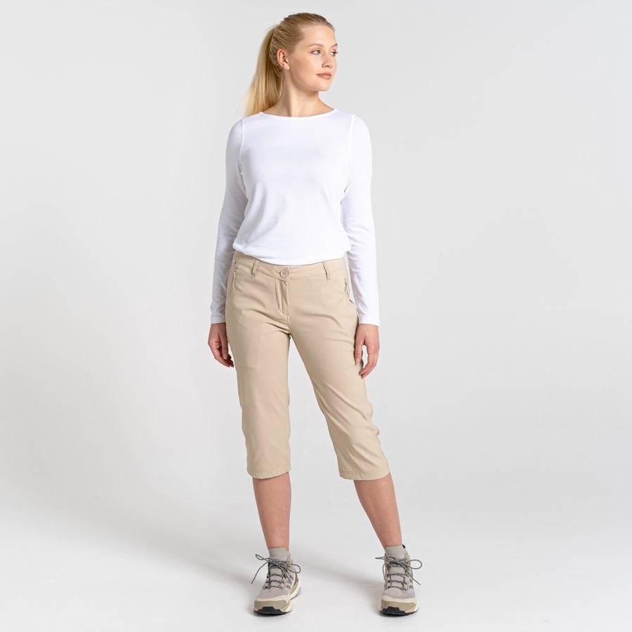 Craghoppers Kiwi Pro II Crop Women's Trousers Brown | KNW5735RG