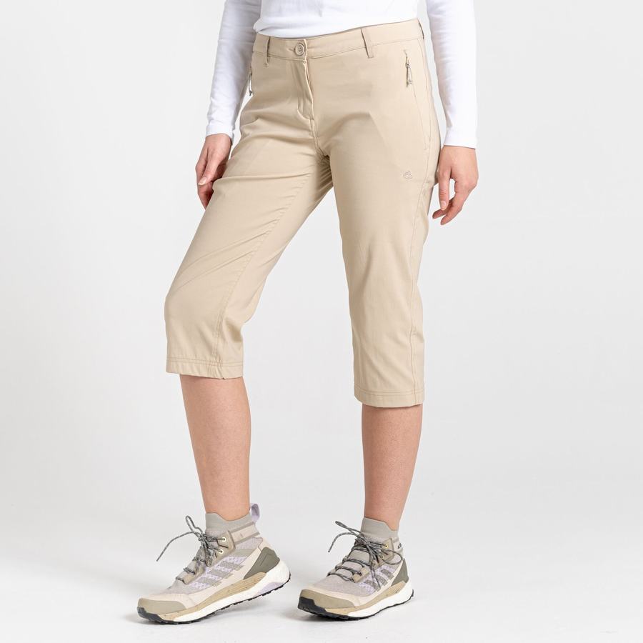 Craghoppers Kiwi Pro II Crop Women's Trousers Brown | KNW5735RG