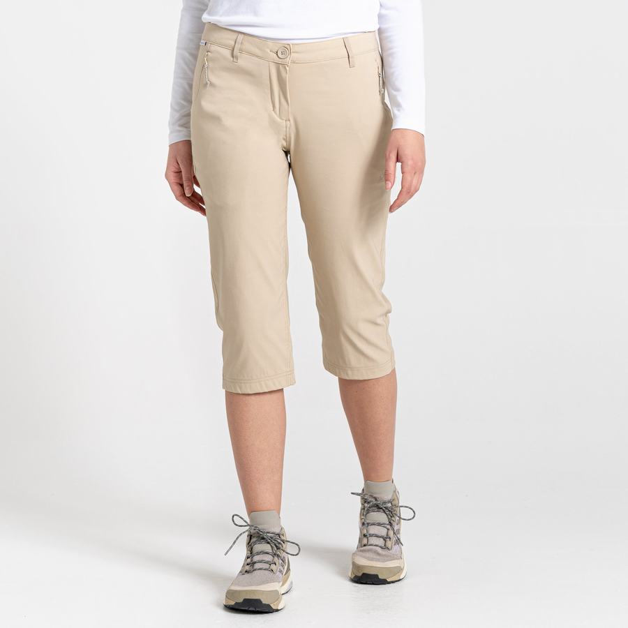 Craghoppers Kiwi Pro II Crop Women\'s Trousers Brown | KNW5735RG