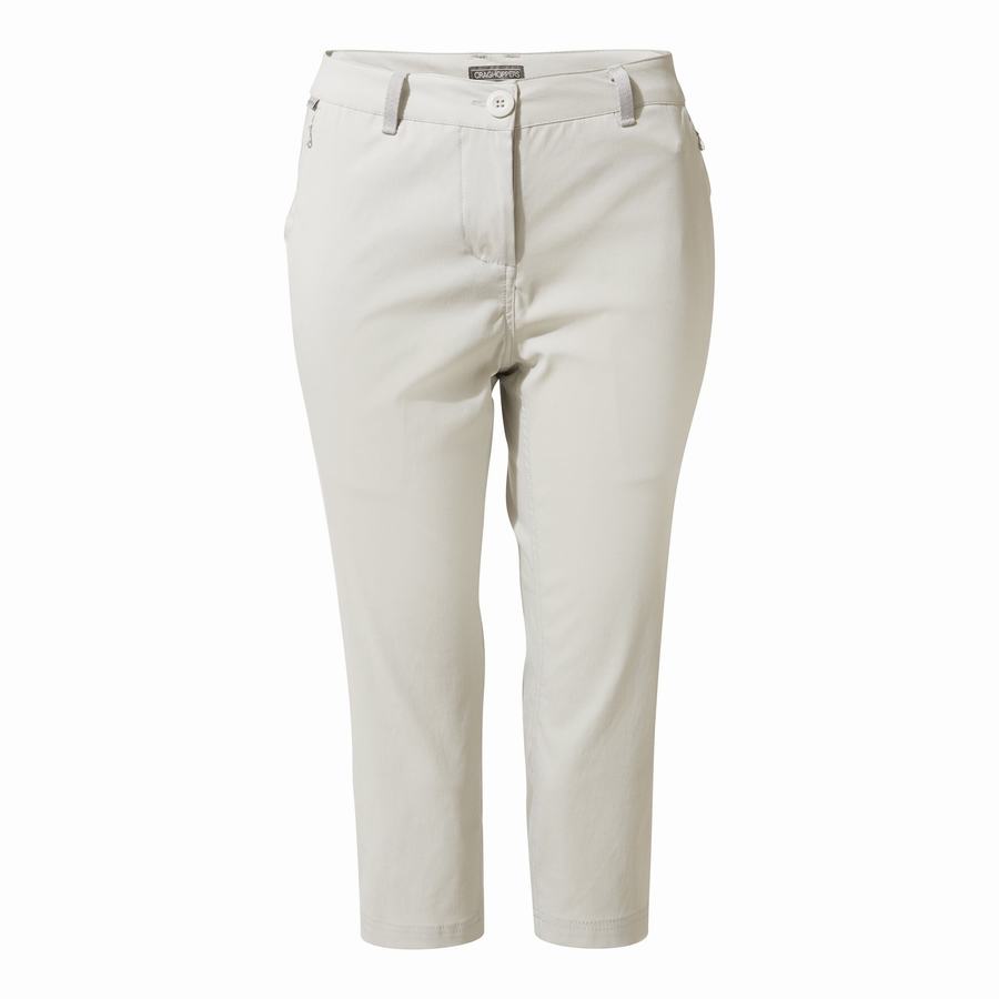 Craghoppers Kiwi Pro II Crop Women's Trousers Grey | KPI10081VL