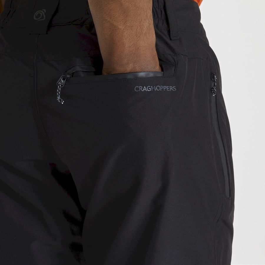 Craghoppers Kiwi Pro II Waterproof Men's Trousers Black | WEN5259YU